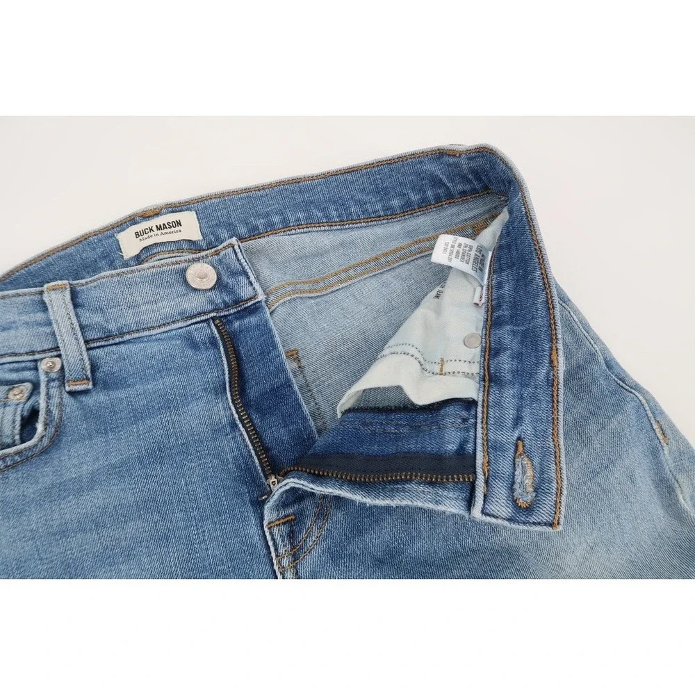 Buck‎ Mason Jeans 31 Slim Denim Blue Light Wash Fade 31x33 Made in USA BM12004